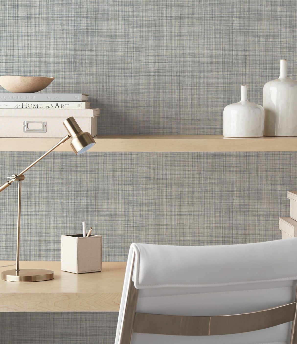 Traverse Grey Weaves Prepasted Wallpaper - Magnolia Home OM3652