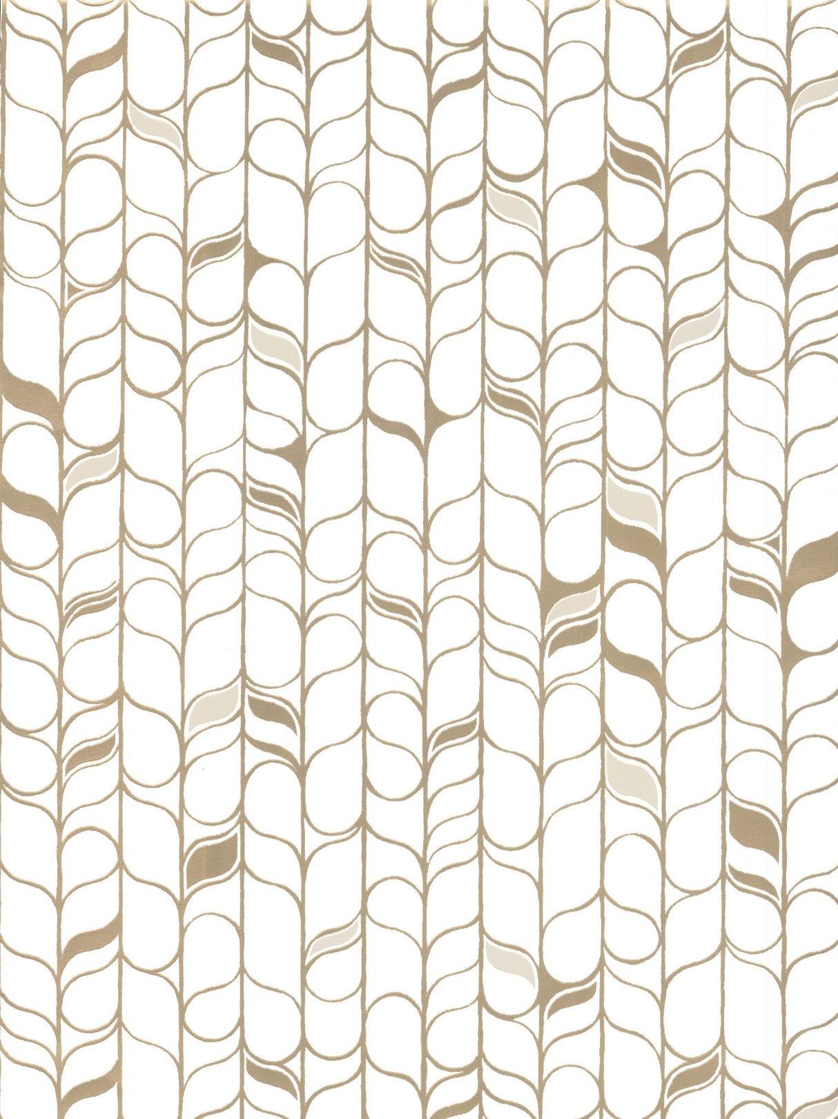 Perfect Petals White & Gold Wallpaper with Modern Organic Petal Motif - York OS4201