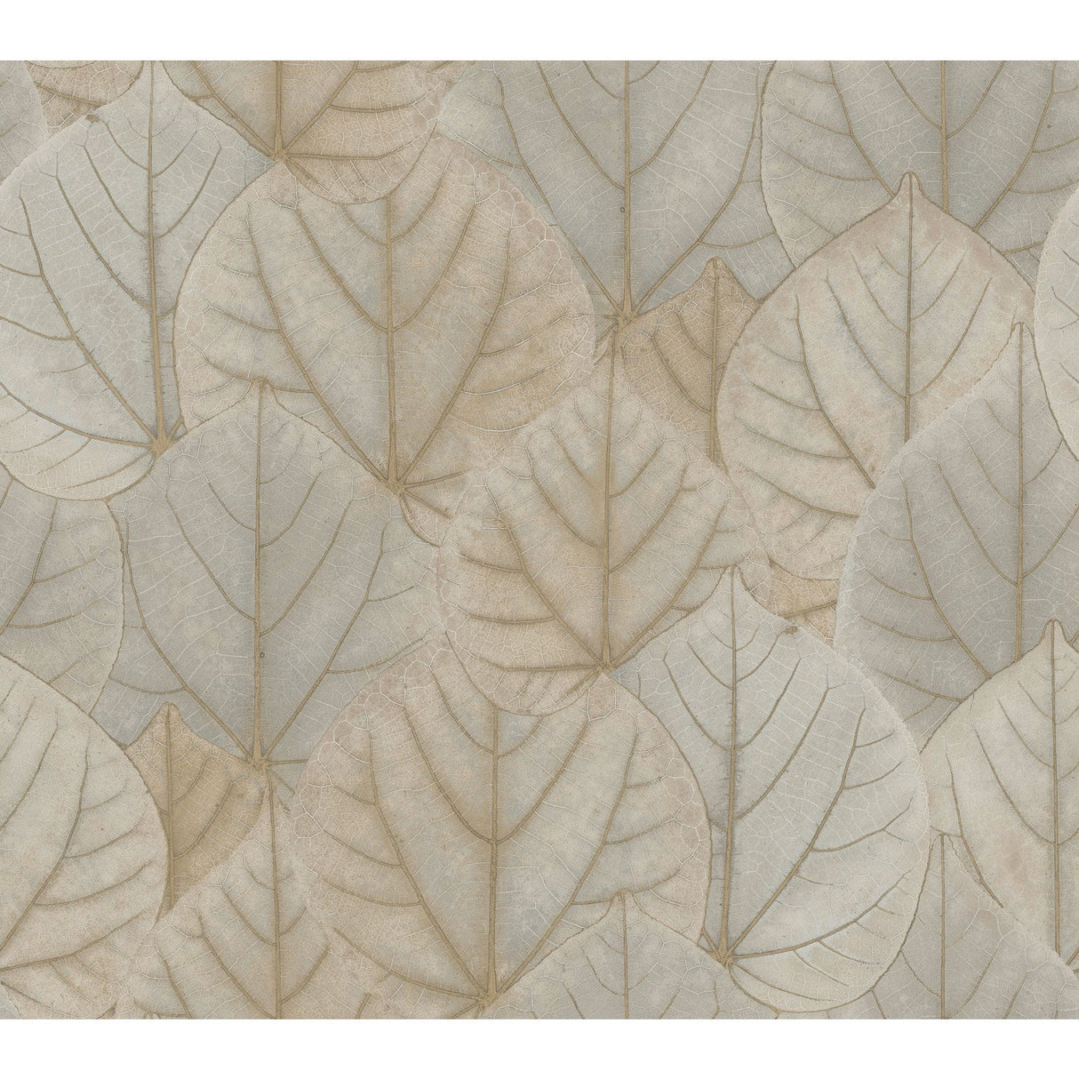 Leaf Concerto Taupe Wallpaper with Botanical Leaf Pattern - York OS4243
