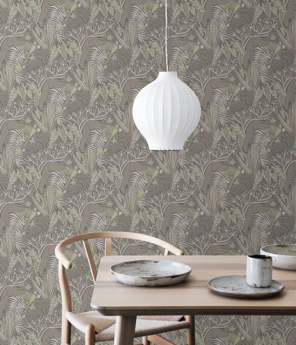 Poise Grey Mint Peel & Stick Wallpaper