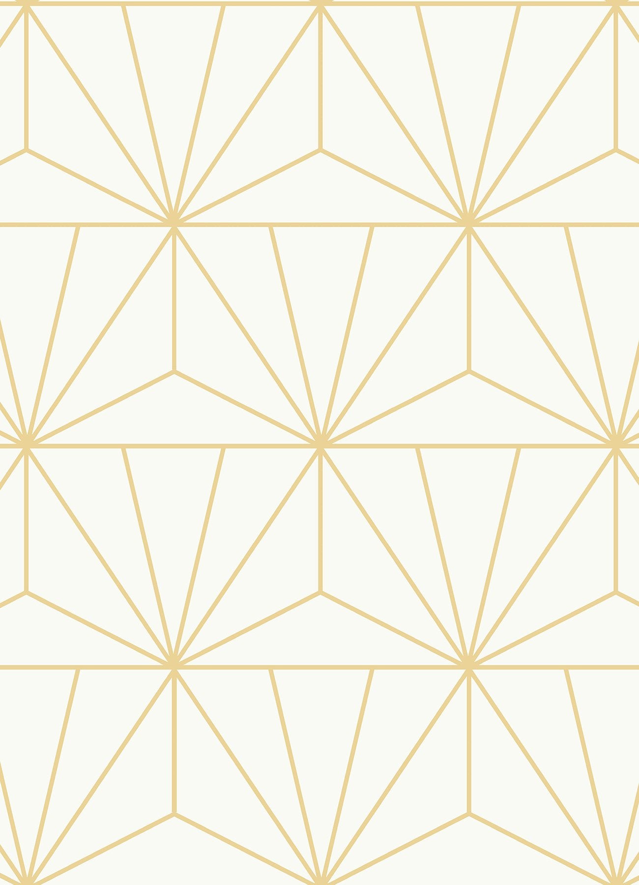 Geometric Gold Standard Peel & Stick Wallpaper Gold with Art Deco Geometric Pattern - PP4703