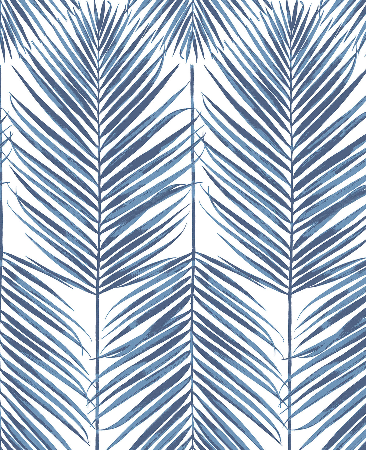 Paradise Palm Coastal Blue by Prepasted Online Botanical Palm Leaf Wallpaper – Seabrook Designs PR10702 -Sample