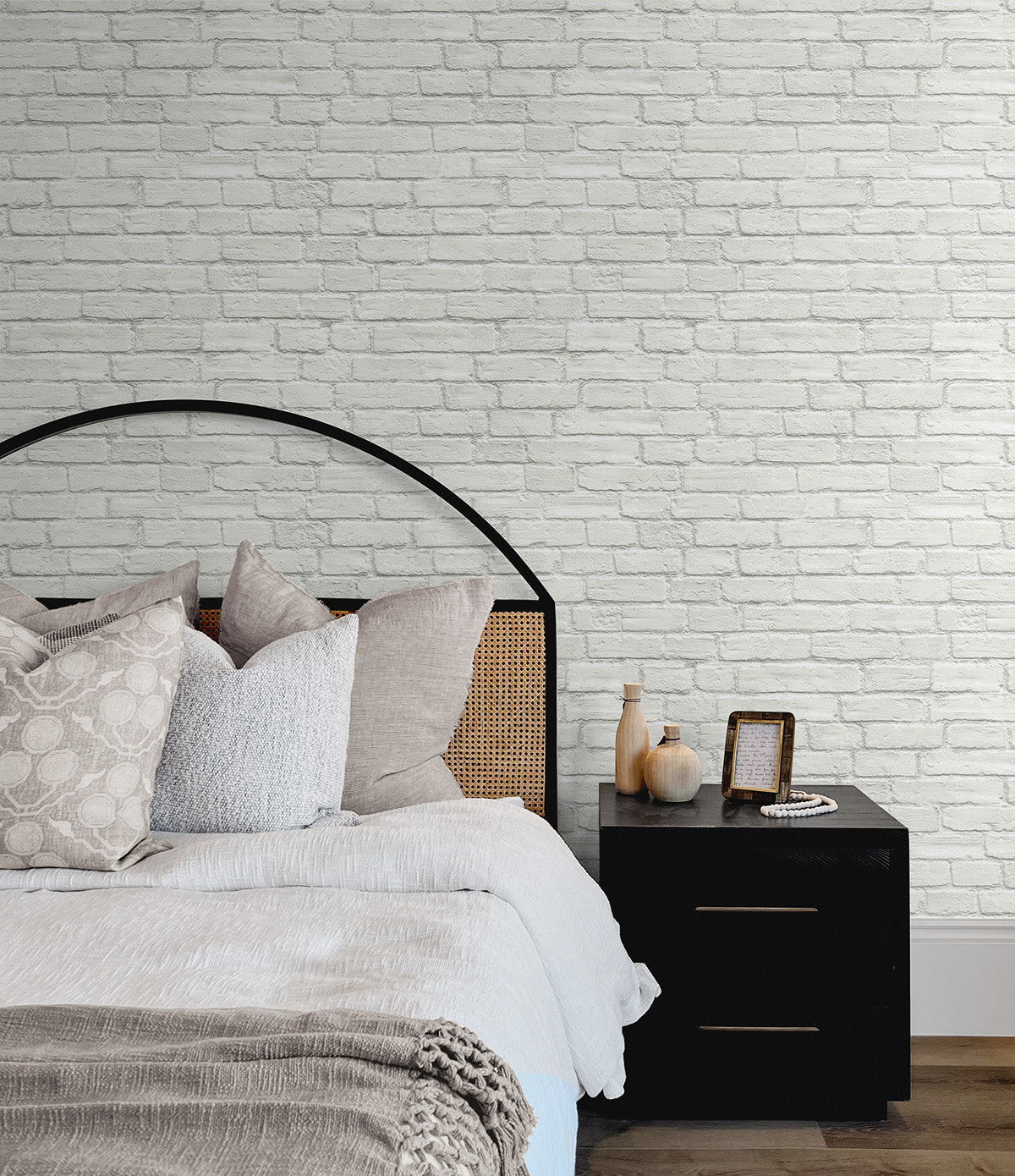 Industrial Faux Brick Off-White by Prepasted Online Faux Brick Wallpaper – Seabrook Designs PR10800