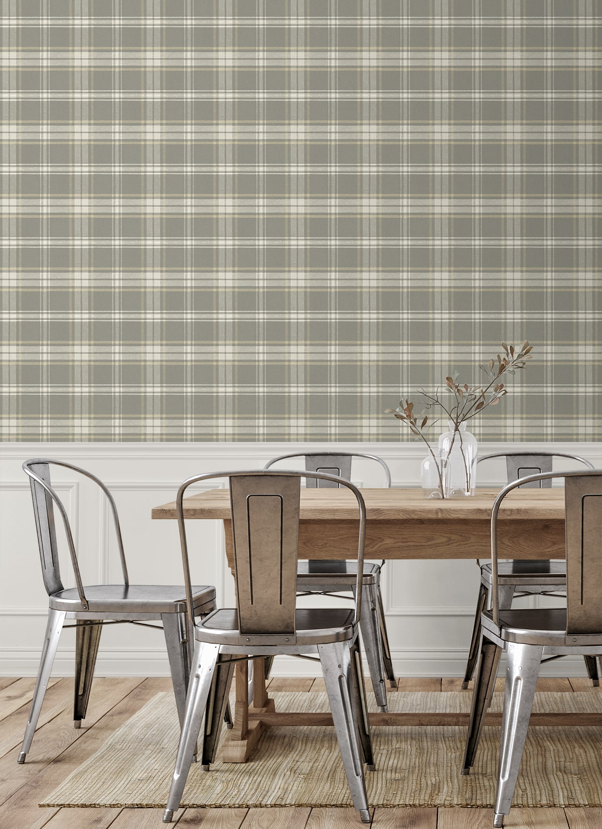 Dellabrooke Plaid Daydream Grey by Prepasted Online Plaid Wallpaper – Seabrook Designs PR13408