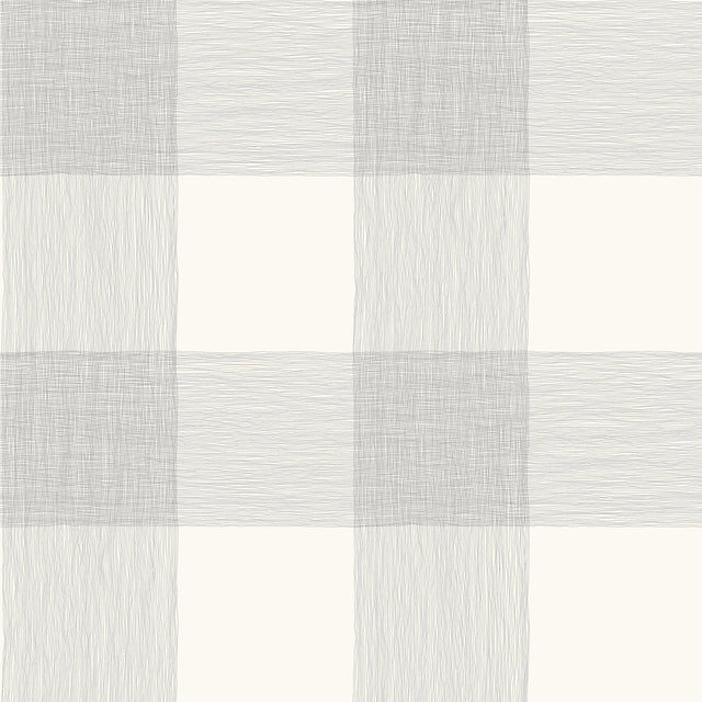 Common Thread Black & White Peel & Stick Wallpaper with Buffalo Check Plaid Pattern - York PSW1000RL