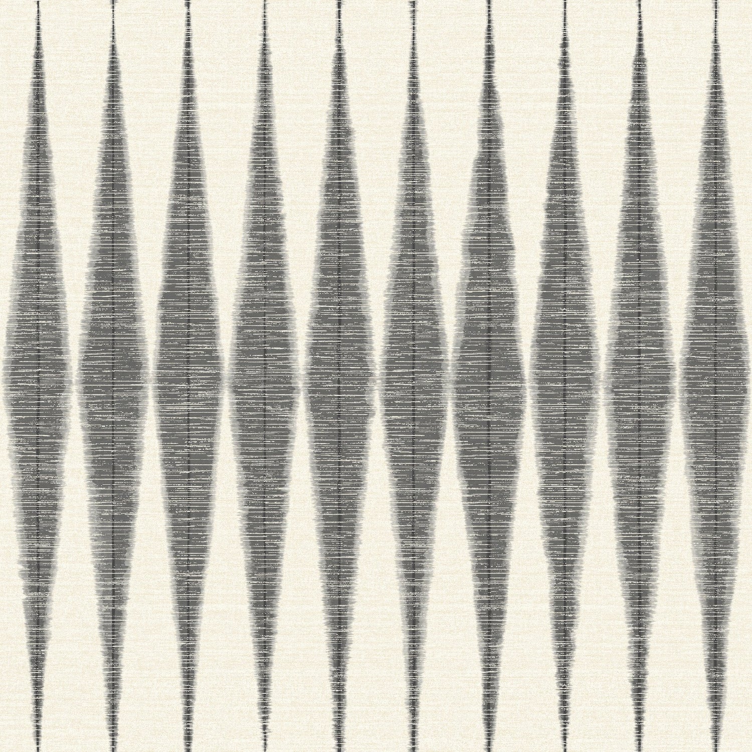 Magnolia Home Handloom Black Peel & Stick Wallpaper with Bohemian Geometric Pattern - York PSW1004RL