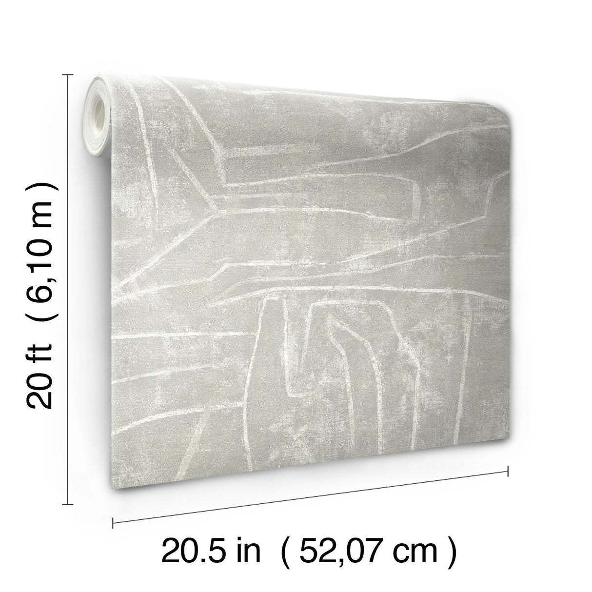 Urban Chalk Grey Premium Peel & Stick Wallpaper with Geometric Chalk Motif - York PSW1069RL