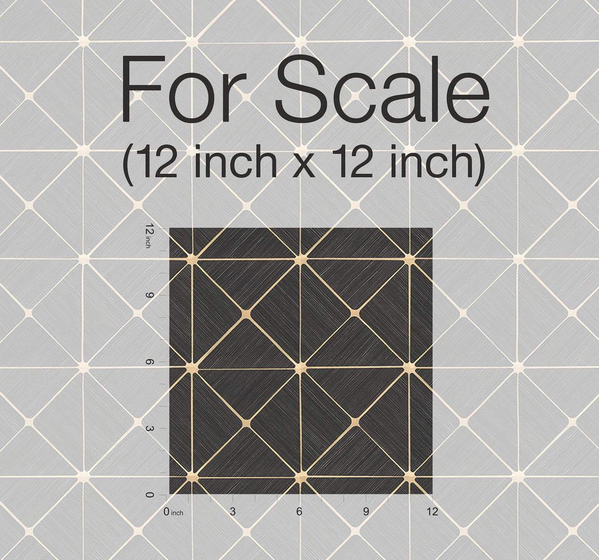 Double Diamonds Black Peel & Stick Wallpaper with Geometric Diamond Motif - York PSW1070RL