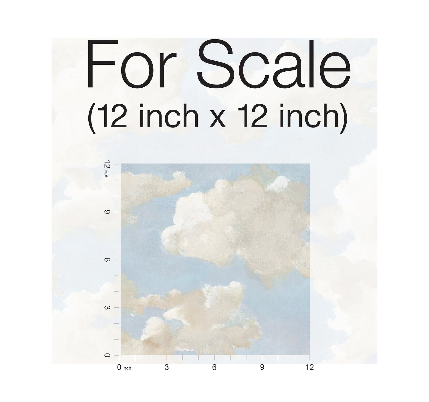 Clouds on Canvas Blue Peel & Stick Wallpaper with Painterly Cloud Motif - York PSW1079RL