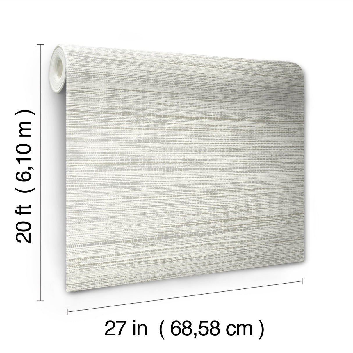 Bahia Grass Off White Peel & Stick Wallpaper with Weaves Textural Pattern - York PSW1137RL