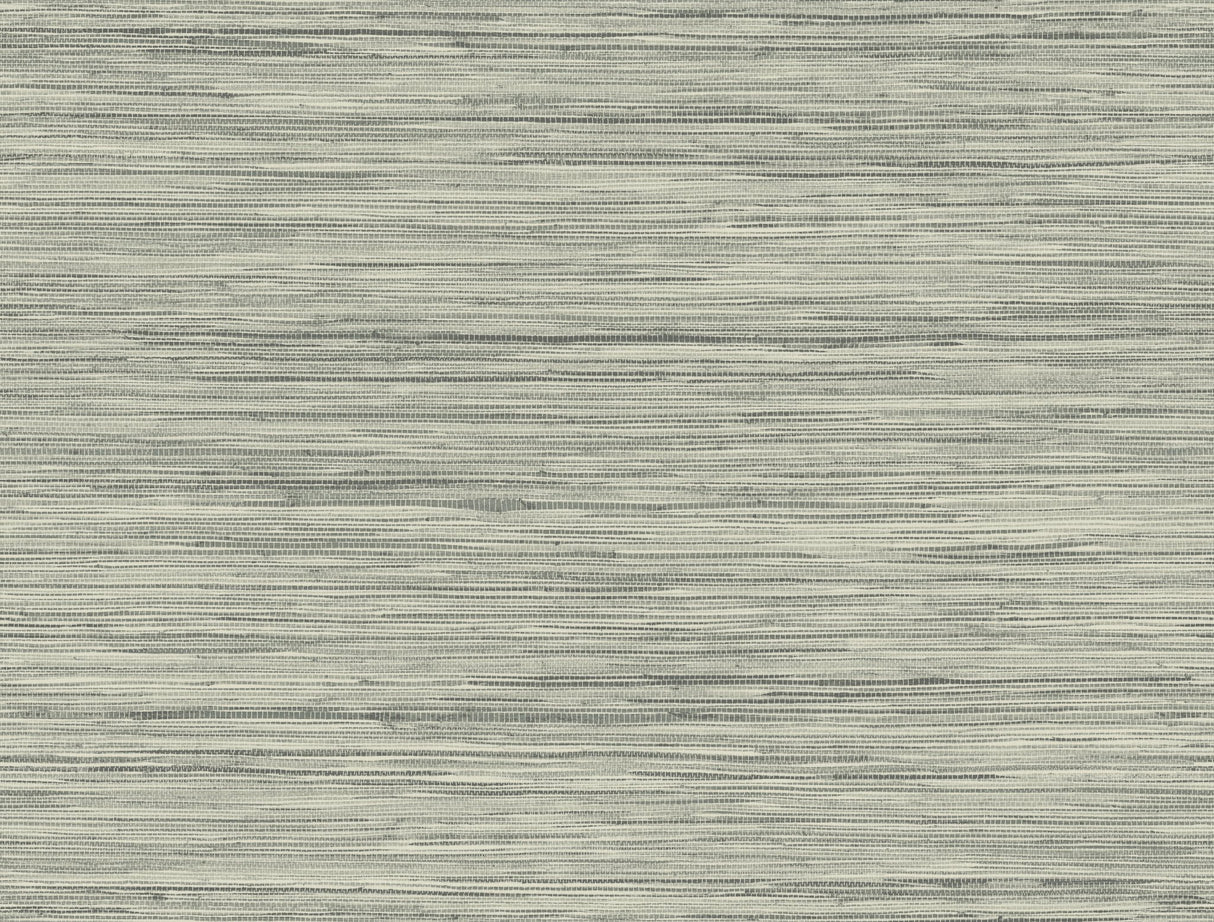 Bahia Grass Grey Peel & Stick Wallpaper with Weaves Motif - York PSW1138RL