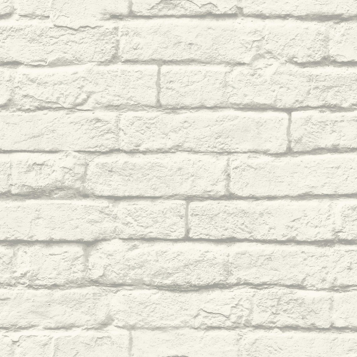 Brick & Mortar White Peel & Stick Wallpaper with Textured Brick Pattern - York PSW1174RL
