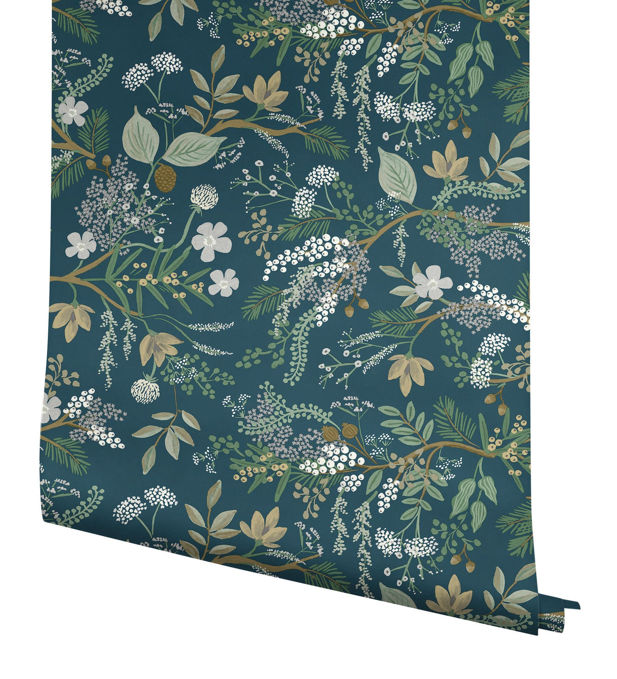 Juniper Forest Green Peel & Stick Wallpaper with Botanical Pattern - York PSW1197RL