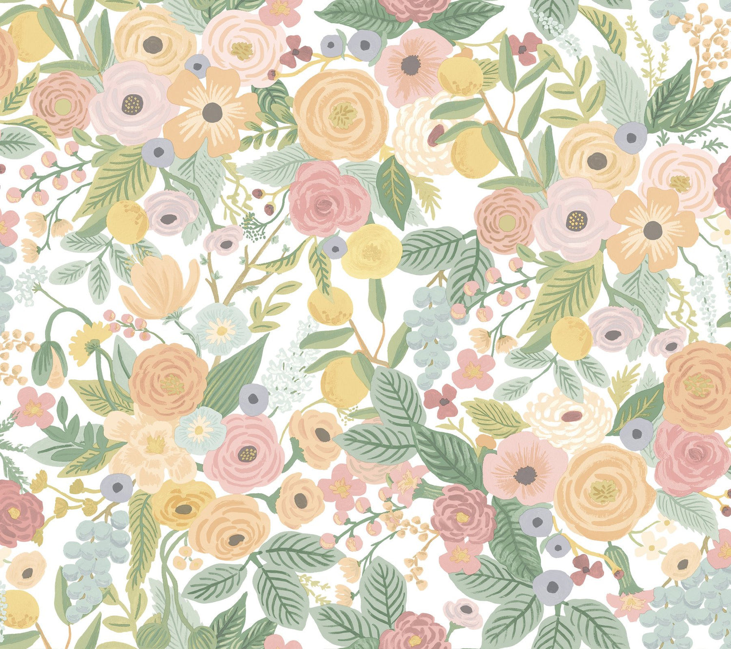 Garden Party Pastel Premium Peel & Stick Wallpaper with Floral Botanical Pattern - York PSW1199RL