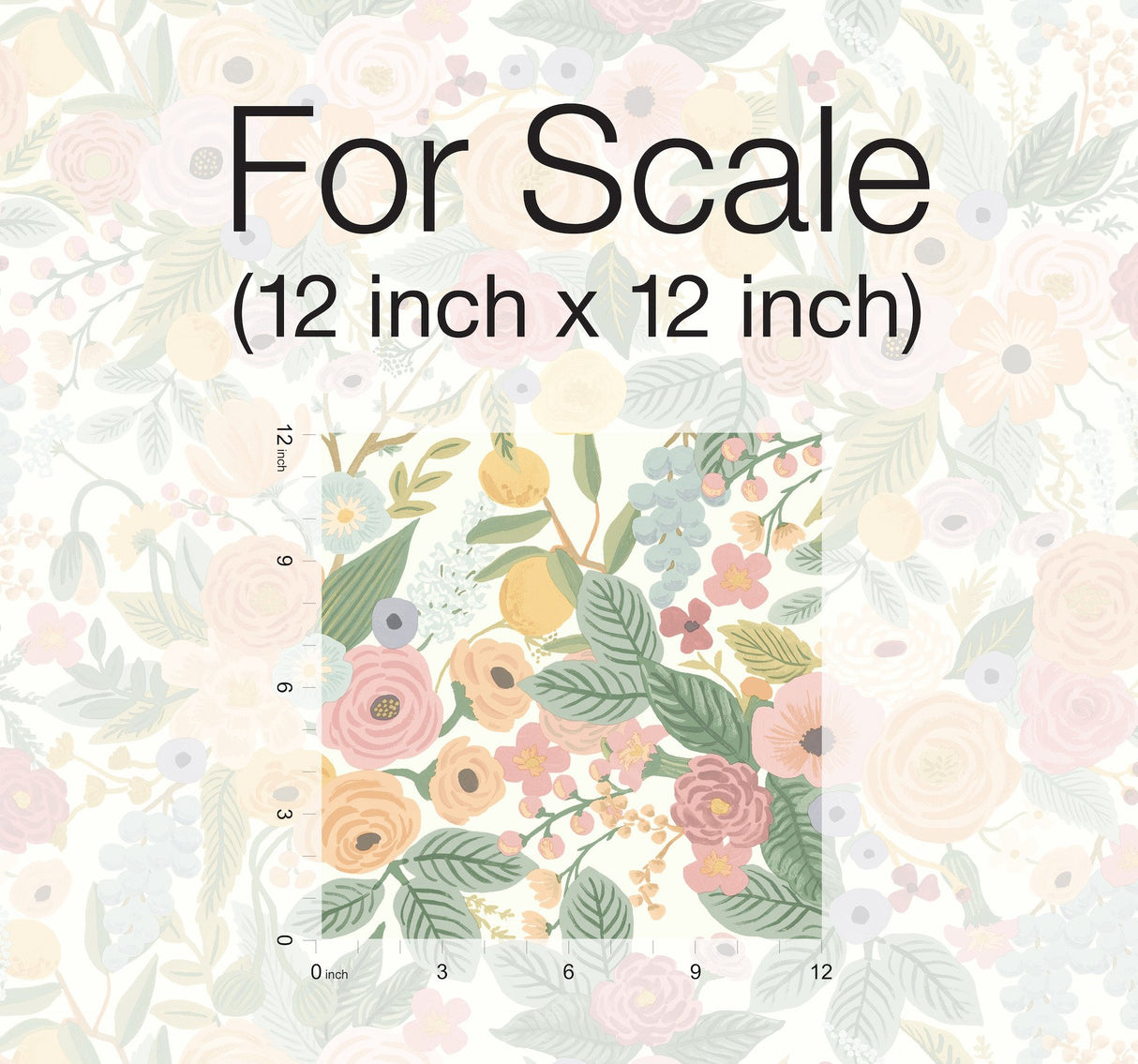 Garden Party Pastel Premium Peel & Stick Wallpaper with Floral Botanical Pattern - York PSW1199RL