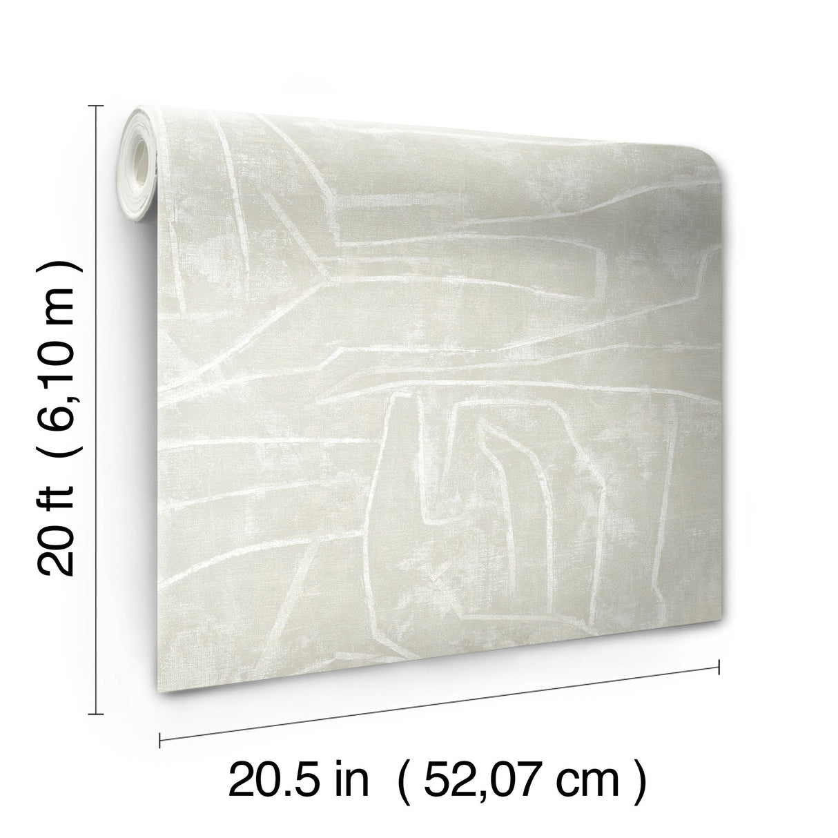 Urban Chalk Beige Peel & Stick Wallpaper with Geometric Chalk Motif - York PSW1231RL