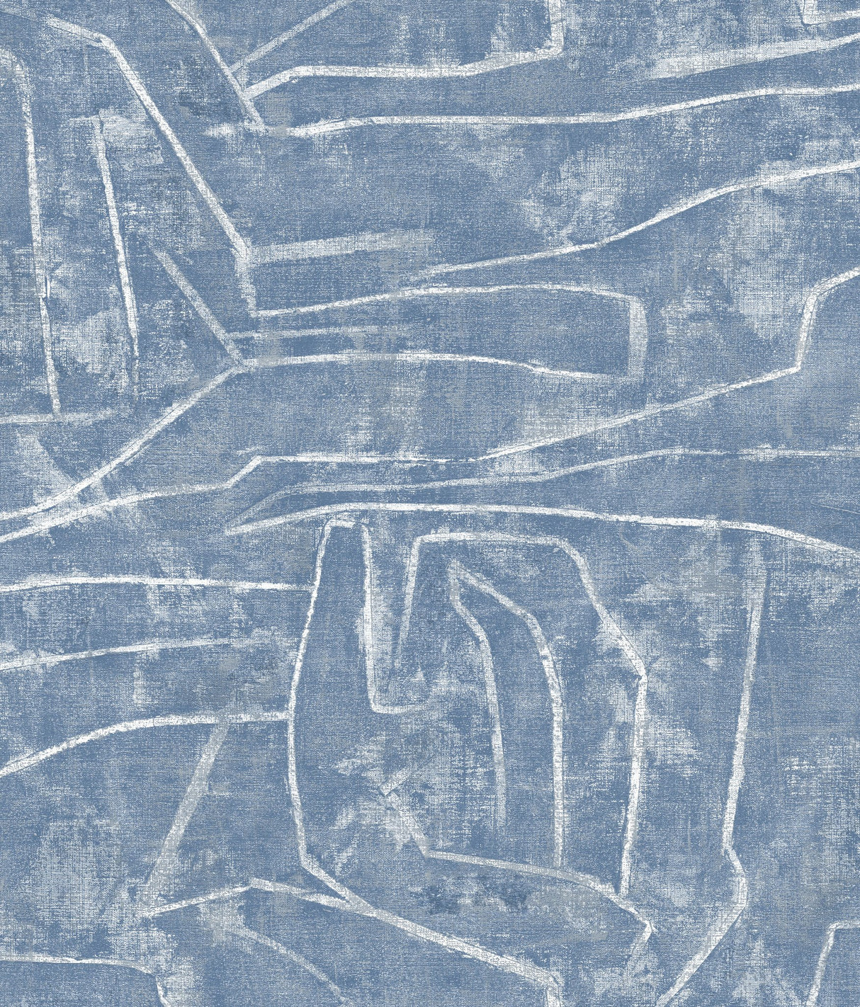 Urban Chalk Blue Peel & Stick Wallpaper with Geometric Chalk Motif - York PSW1232RL