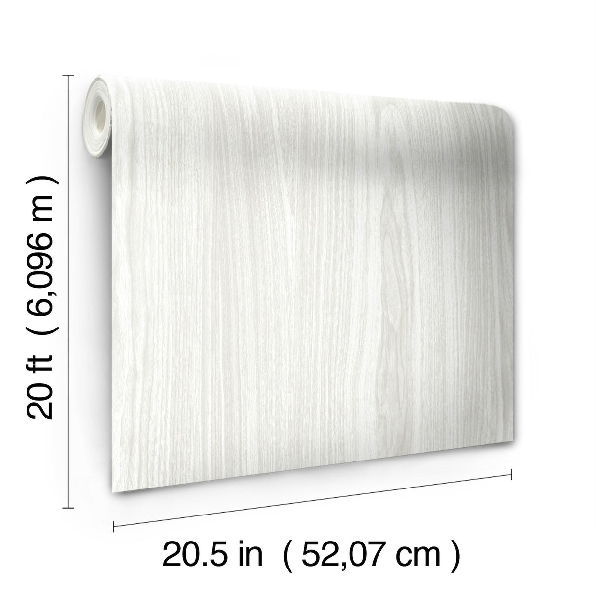 Linden White Peel & Stick Wallpaper with Faux Woodgrain Pattern - York PSW1276RL
