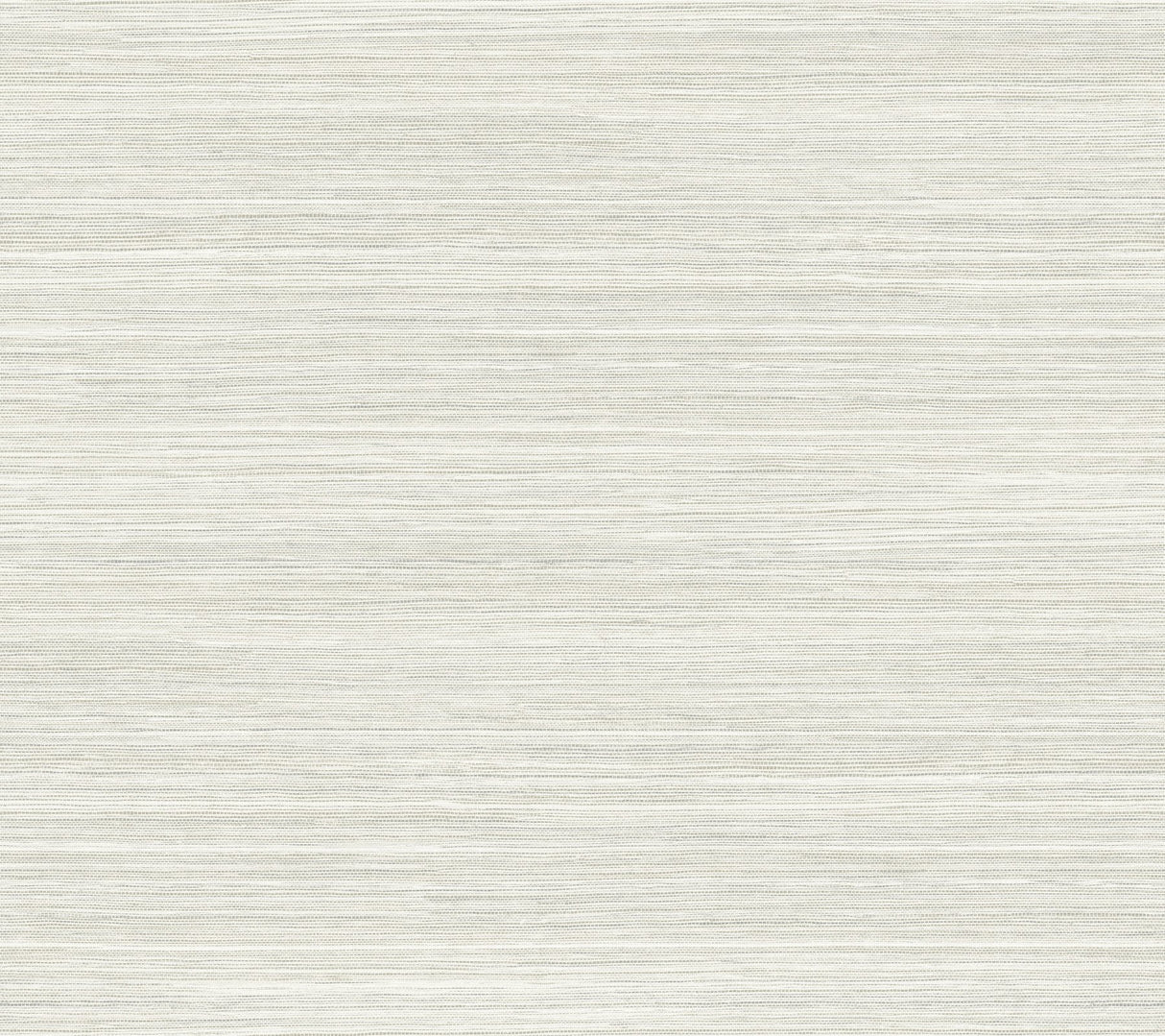 Cattail Weave White Peel & Stick Wallpaper with Woven Grasscloth Motif - York PSW1279RL