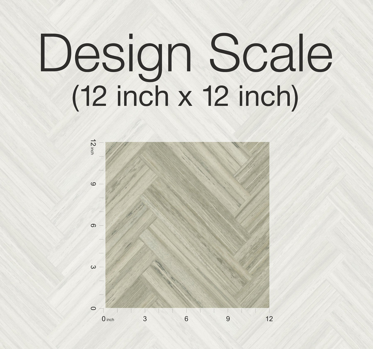 Hermosa Herringbone Brown Peel & Stick Wallpaper with Woodgrain Herringbone Pattern - York PSW1286RL