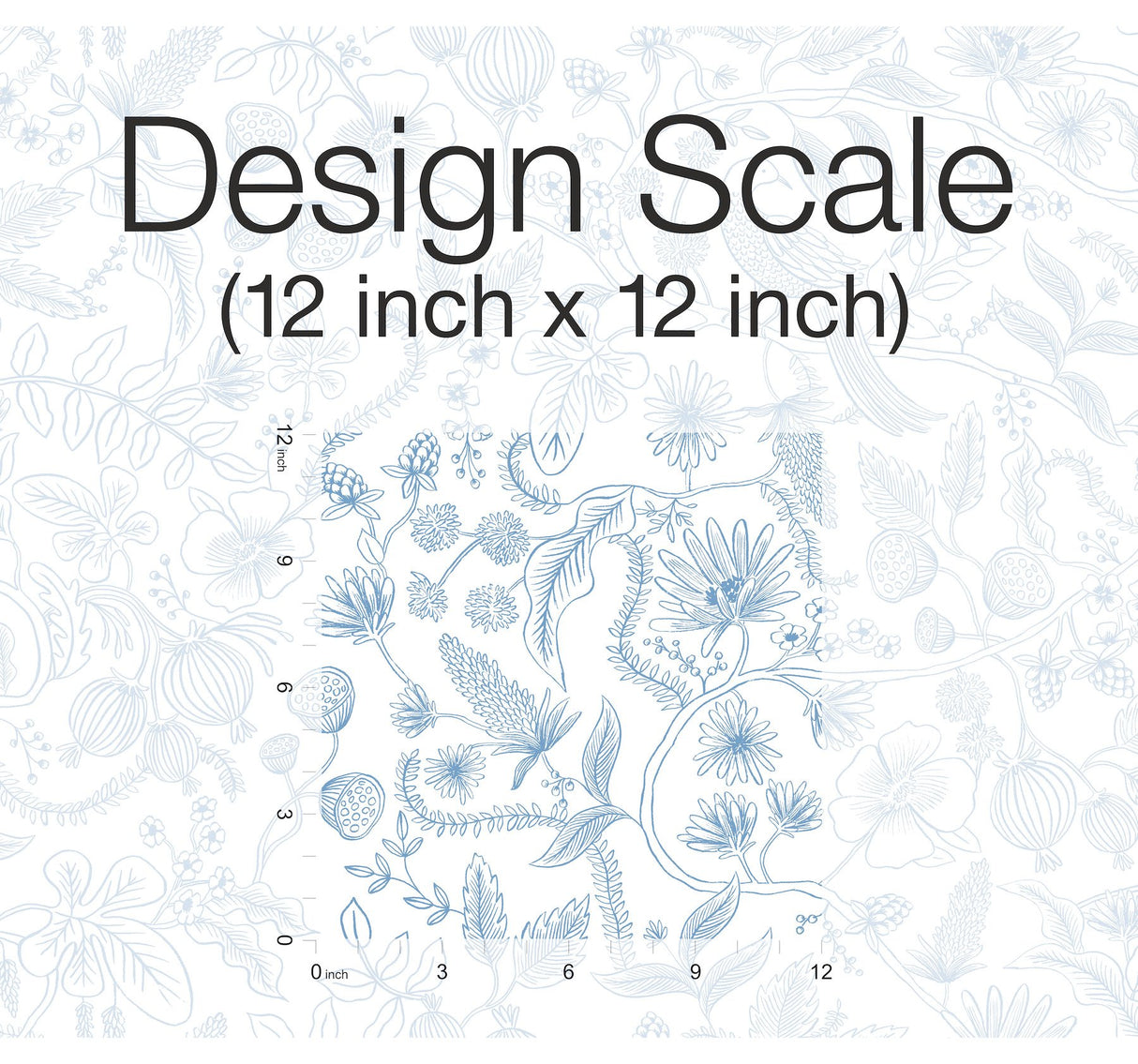 Aviary Blue & Cream Peel & Stick Wallpaper with Botanical Bird Motif - York PSW1311RL