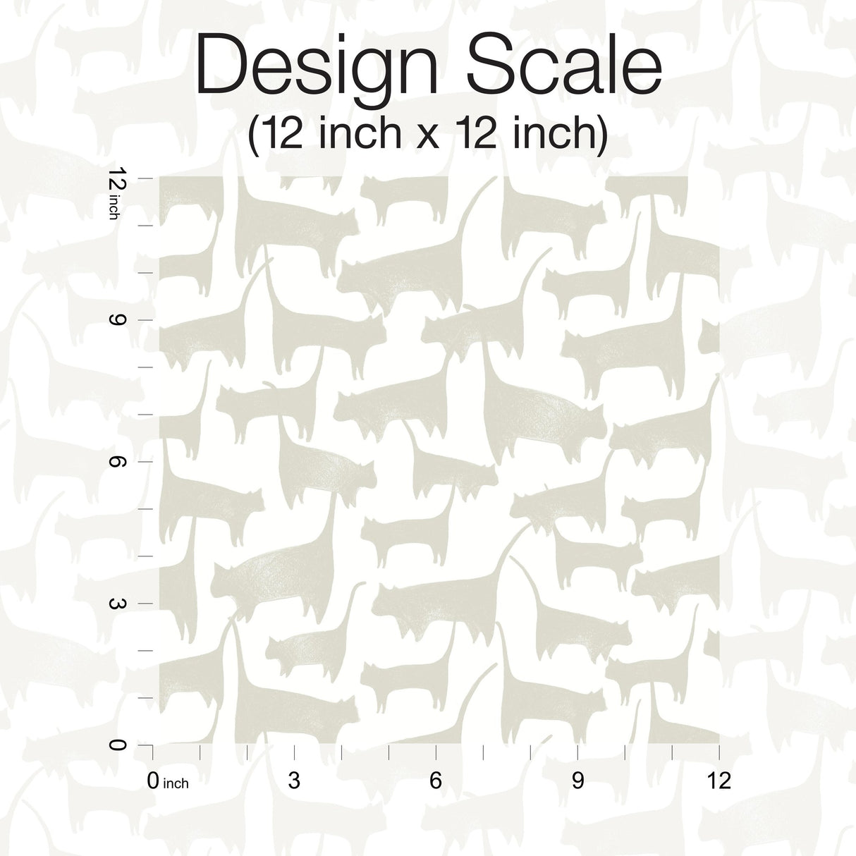 Cat Tails Beige Peel & Stick Wallpaper with Matte Non-Woven Finish - York PSW1341RL