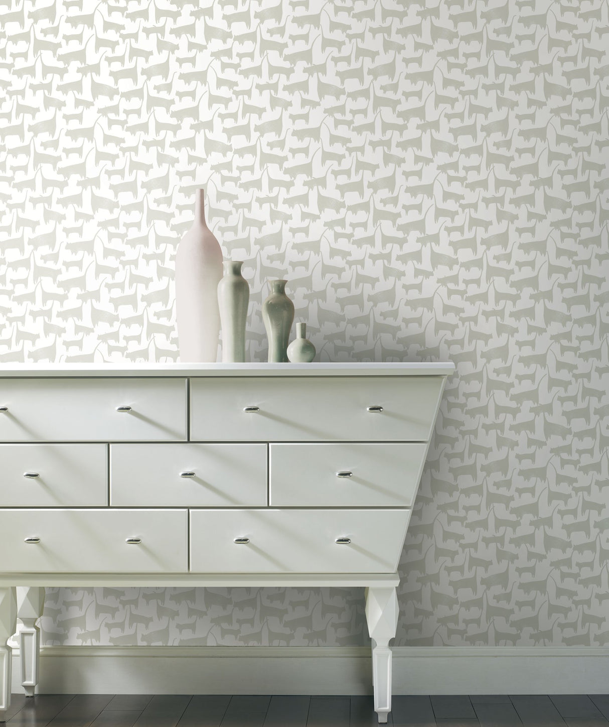 Cat Tails Beige Peel & Stick Wallpaper with Matte Non-Woven Finish - York PSW1341RL