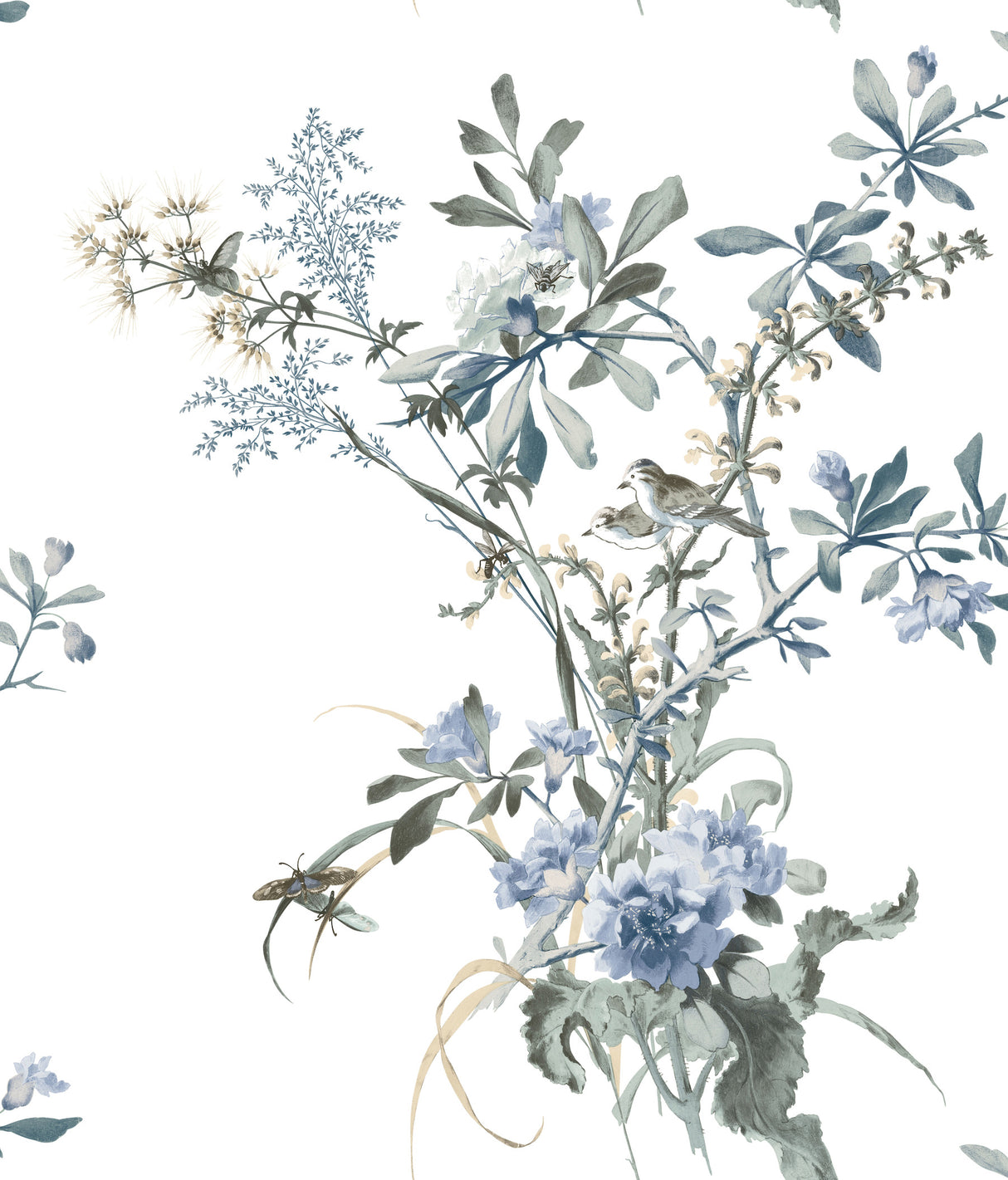 Wild Flowers Jade Peel & Stick Wallpaper by York Wallcoverings PSW1367RL