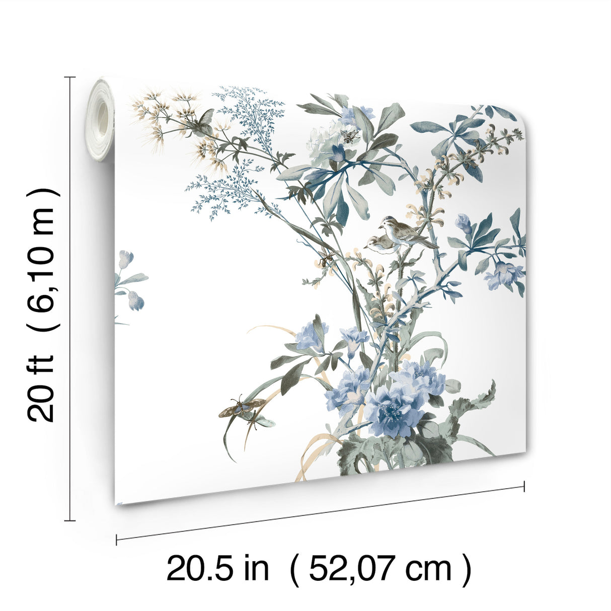 Wild Flowers Jade by York Wallcoverings Peel & Stick Wallpaper – York Wallcoverings PSW1367RL