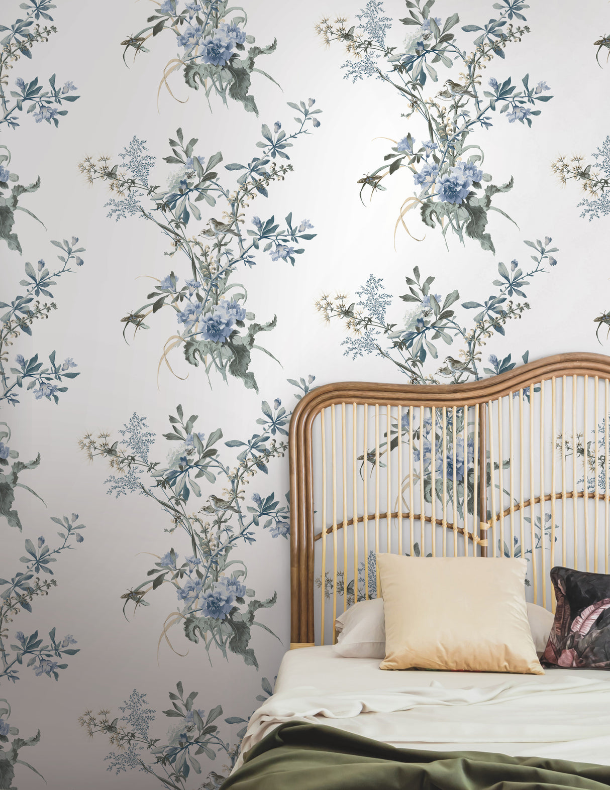 Wild Flowers Jade by York Wallcoverings Peel & Stick Wallpaper – York Wallcoverings PSW1367RL