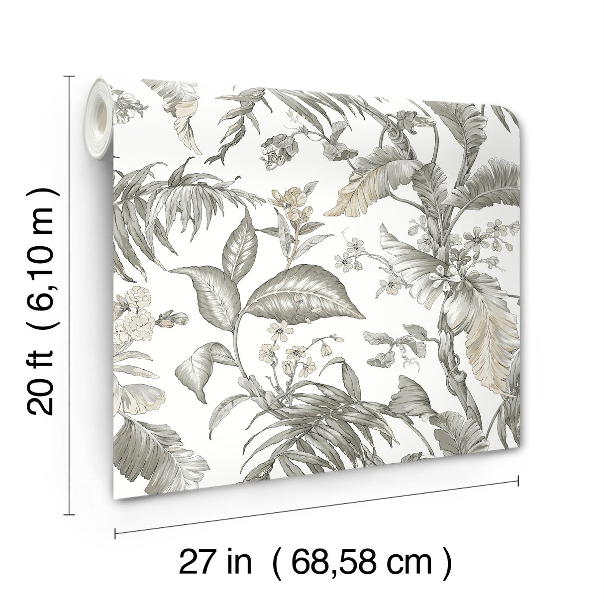 Fiji Garden White by York Wallcoverings Peel & Stick Wallpaper – York Wallcoverings PSW1371RL