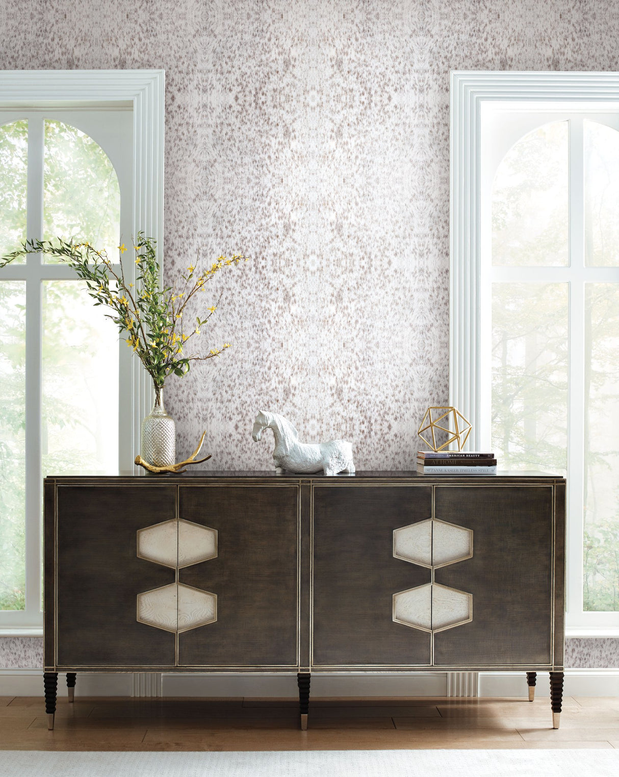 Fleabitten Tan Peel & Stick Wallpaper with Equestrian Fleabitten Coat Motif - York PSW1377RL