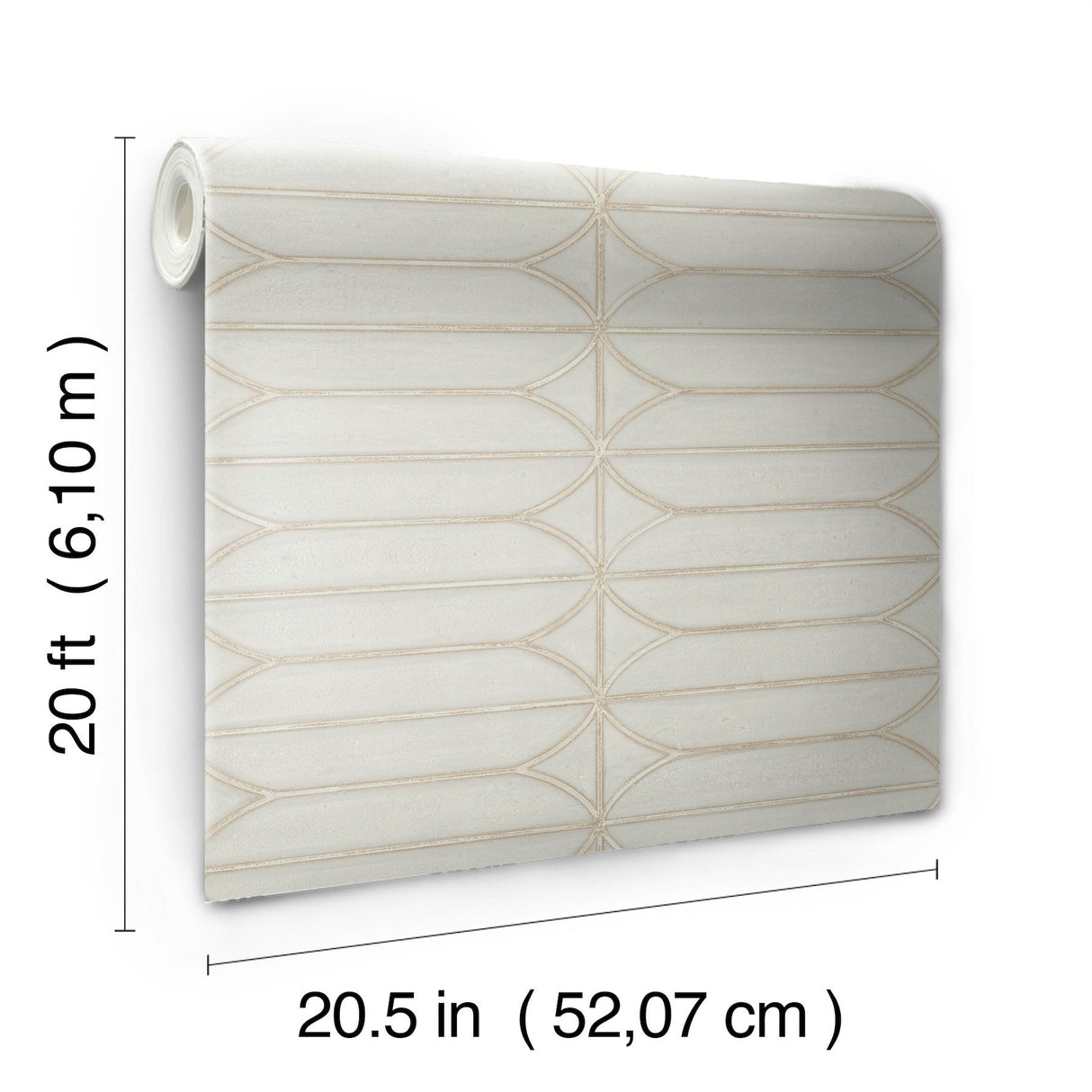 Pavilion Taupe Peel & Stick Wallpaper with Geometric Motif - York PSW1411RL