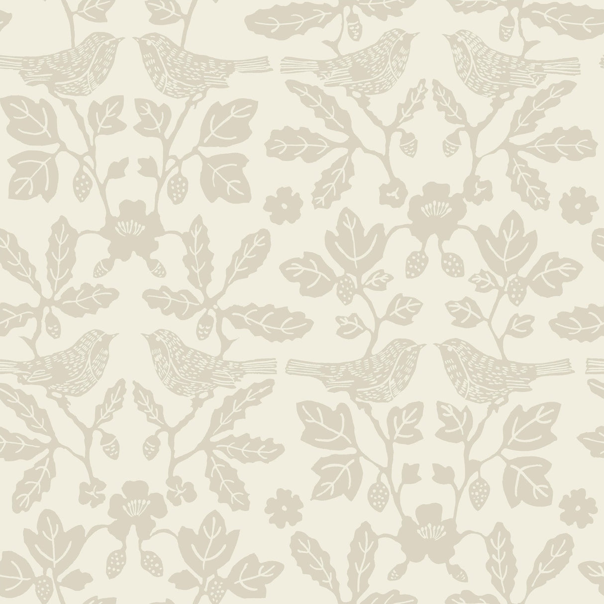 Sparrow & Oak Wicker Peel & Stick Wallpaper with Botanical Bird Motif - York PSW1440RL