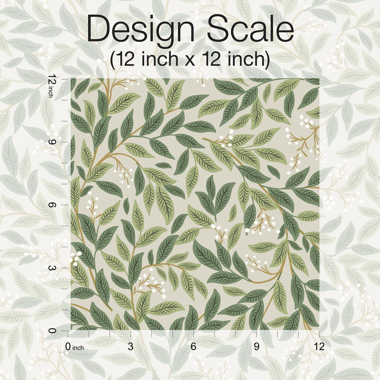 Willowberry Linen Peel & Stick Wallpaper with Botanical Vines Pattern - York PSW1473RL
