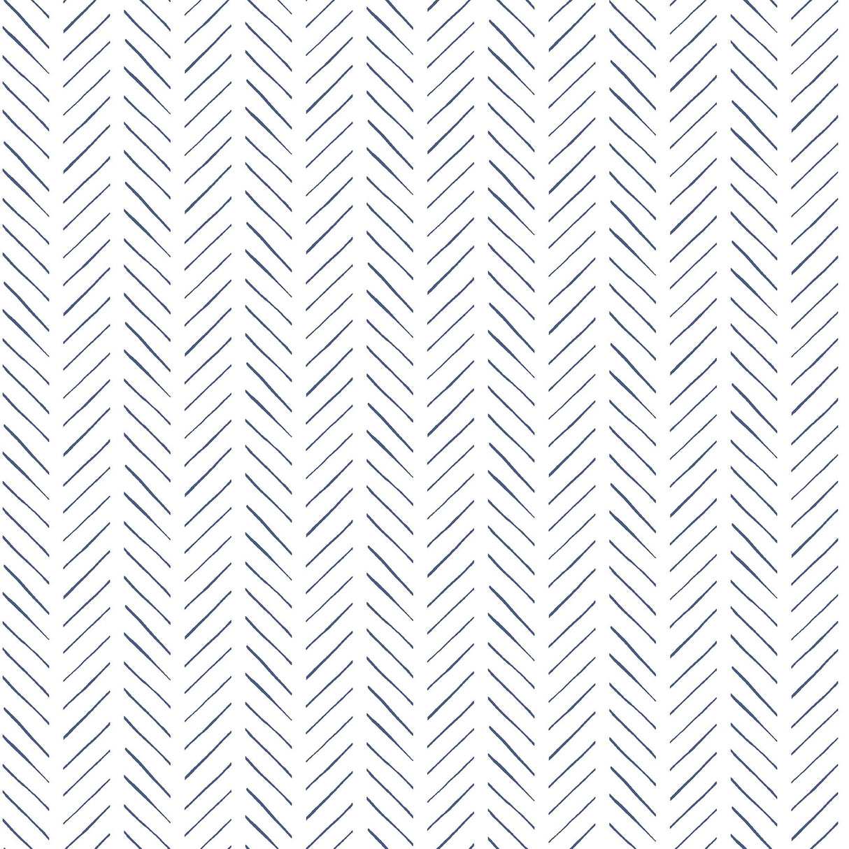 Pick Up Sticks Navy Peel & Stick Wallpaper with Bohemian Herringbone Stripe - York PSW1489RL