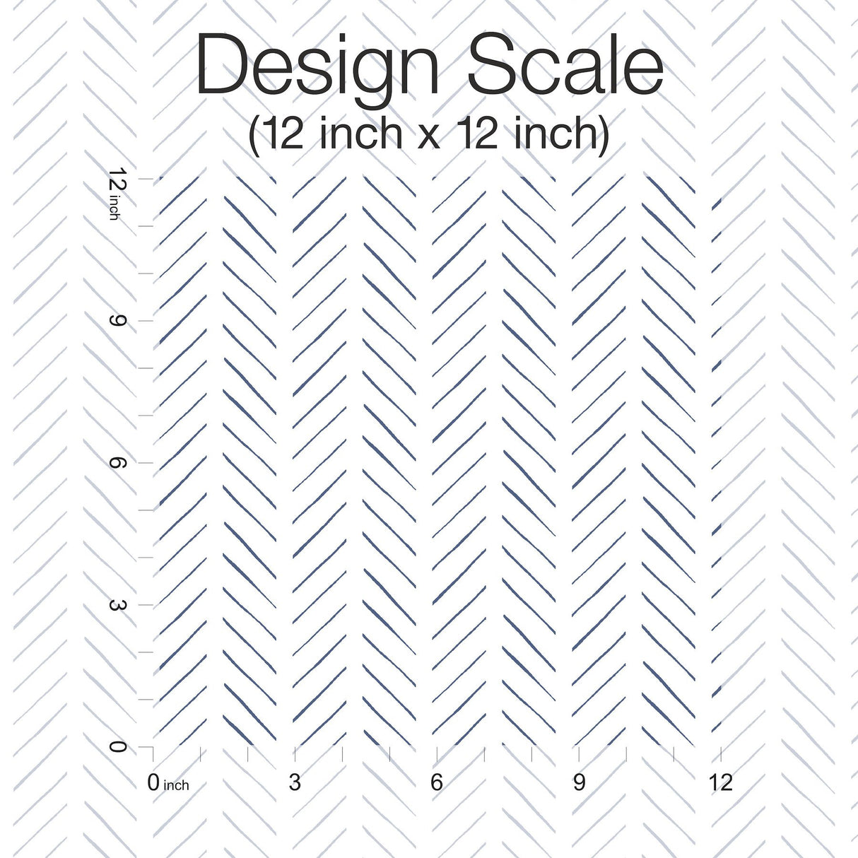 Pick Up Sticks Navy Peel & Stick Wallpaper with Bohemian Herringbone Stripe - York PSW1489RL