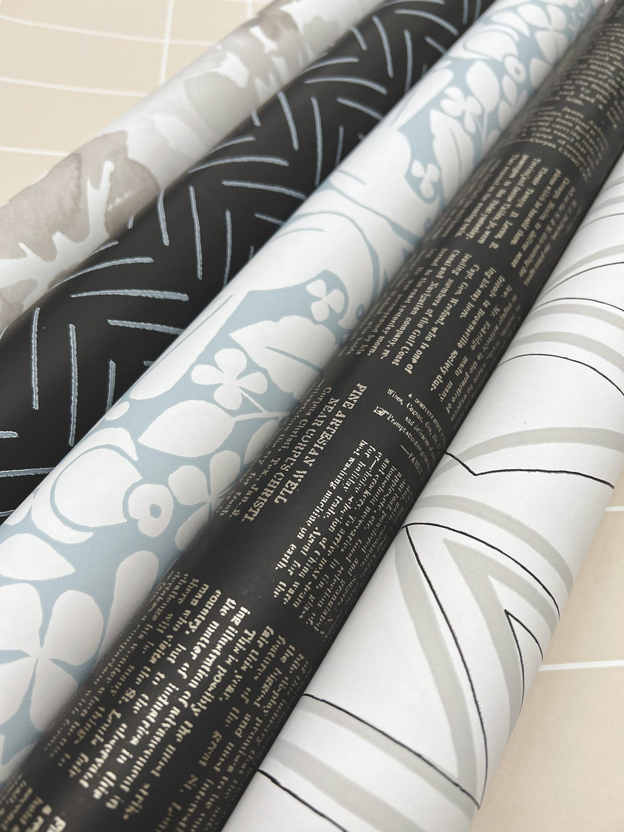 Crafted Editorial Black & Gold Metallic Peel & Stick Wallpaper with Words & Letters Pattern - York PSW1496RL