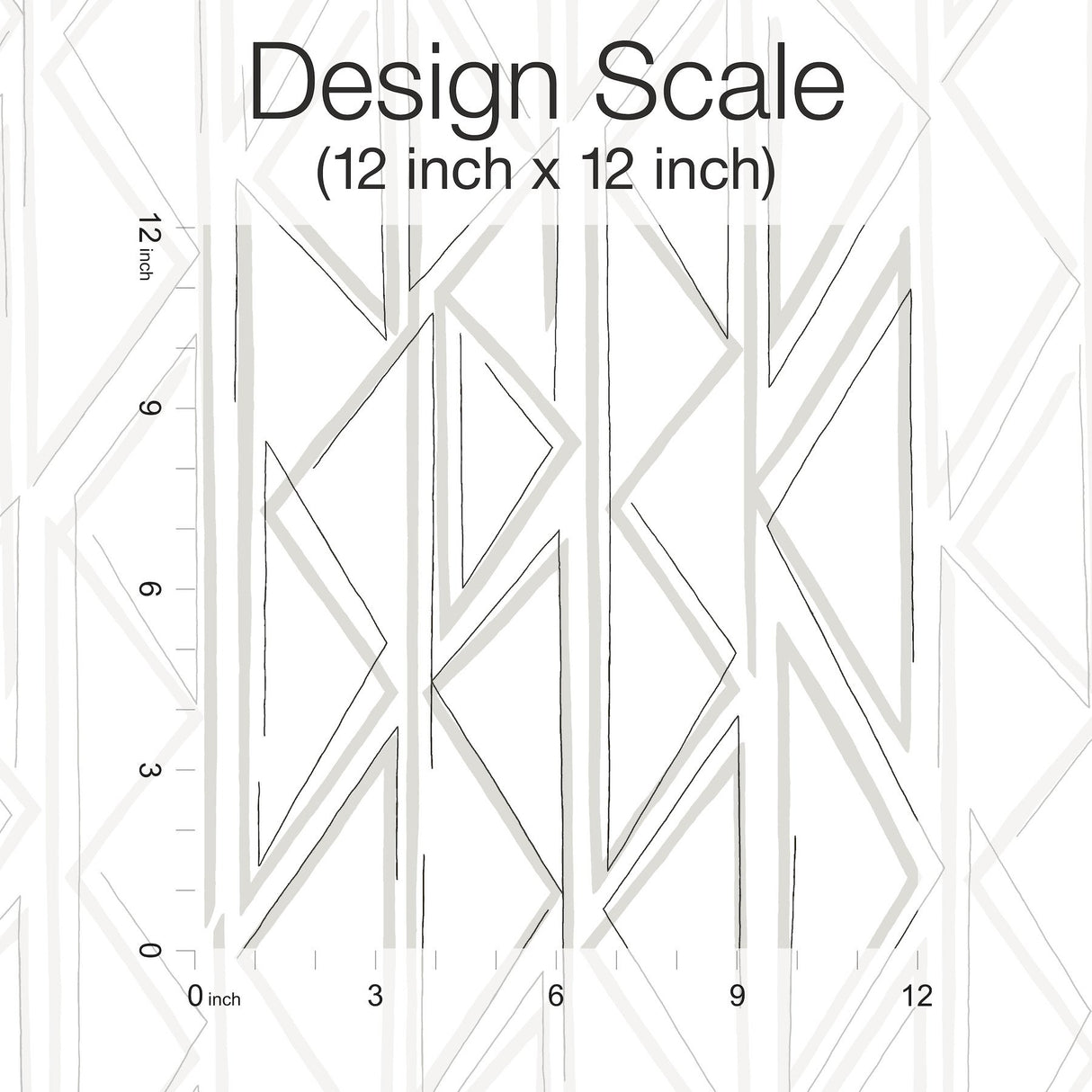 Sideways Sketch Grey Geometric Peel & Stick Wallpaper - York PSW1500RL