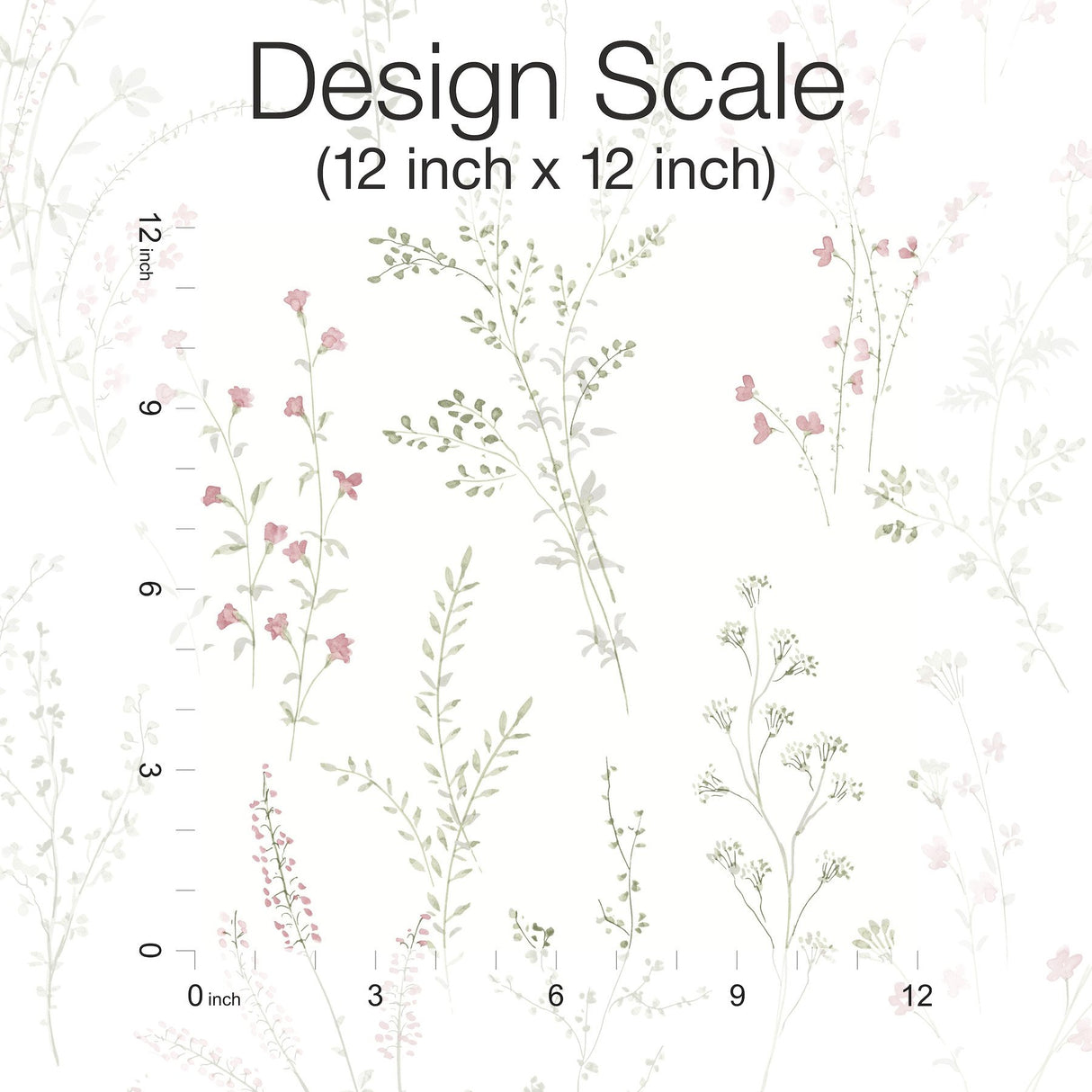 Wildflower Sprigs Multicolor Peel & Stick Wallpaper with Watercolor Botanical Pattern - York PSW1524RL