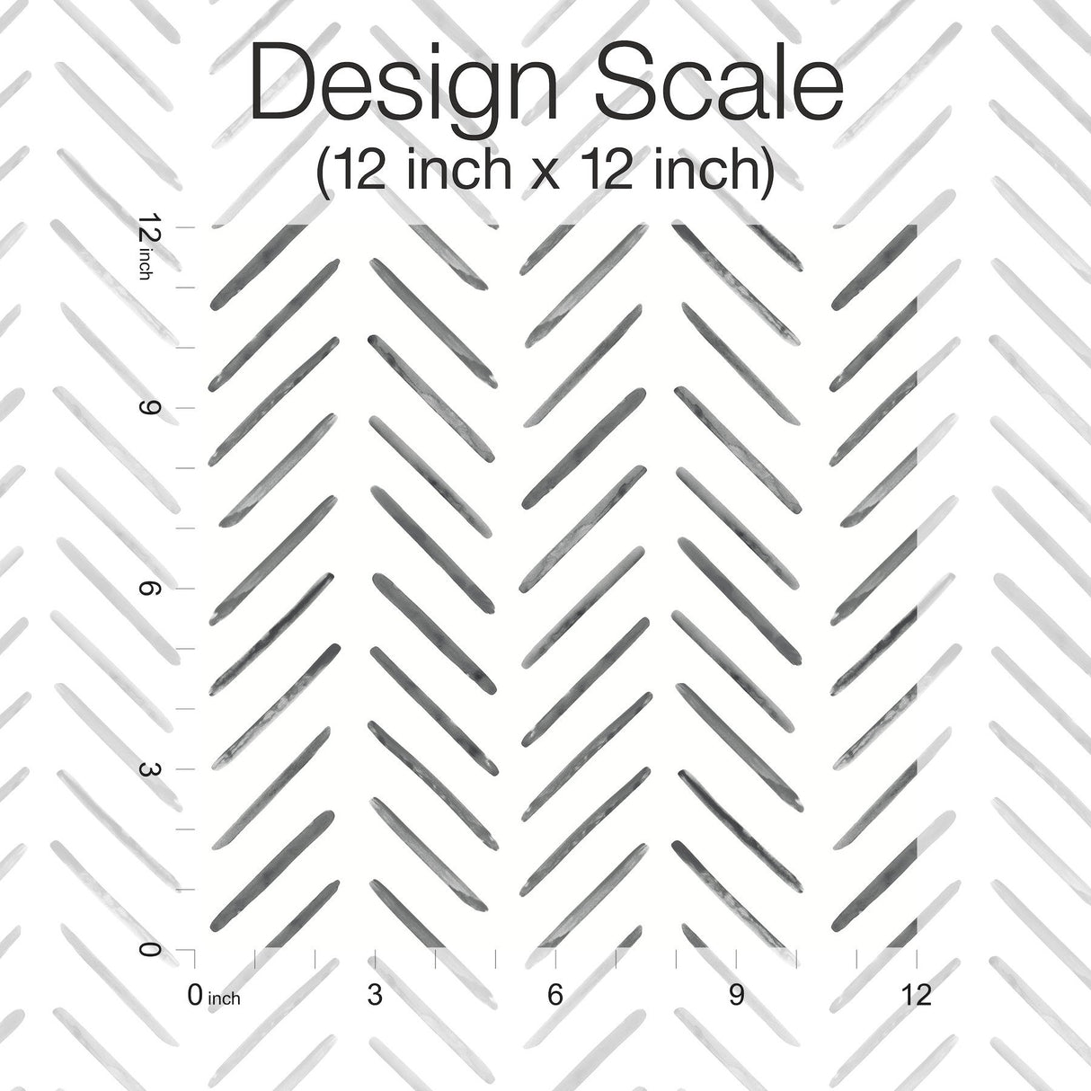 Painted Herringbone Black Peel & Stick Wallpaper with Matte Non-Woven Chevron Pattern - York PSW1525RL