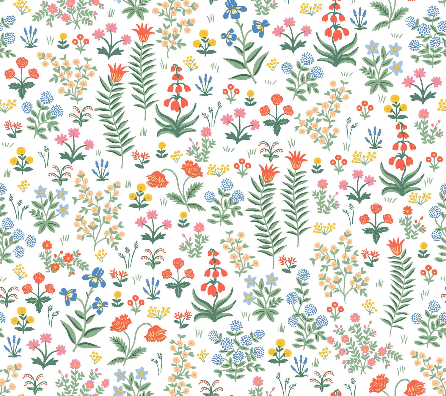 Menagerie Garden Rose Multicolor Peel & Stick Wallpaper with Whimsical Floral Pattern - York PSW1552RL
