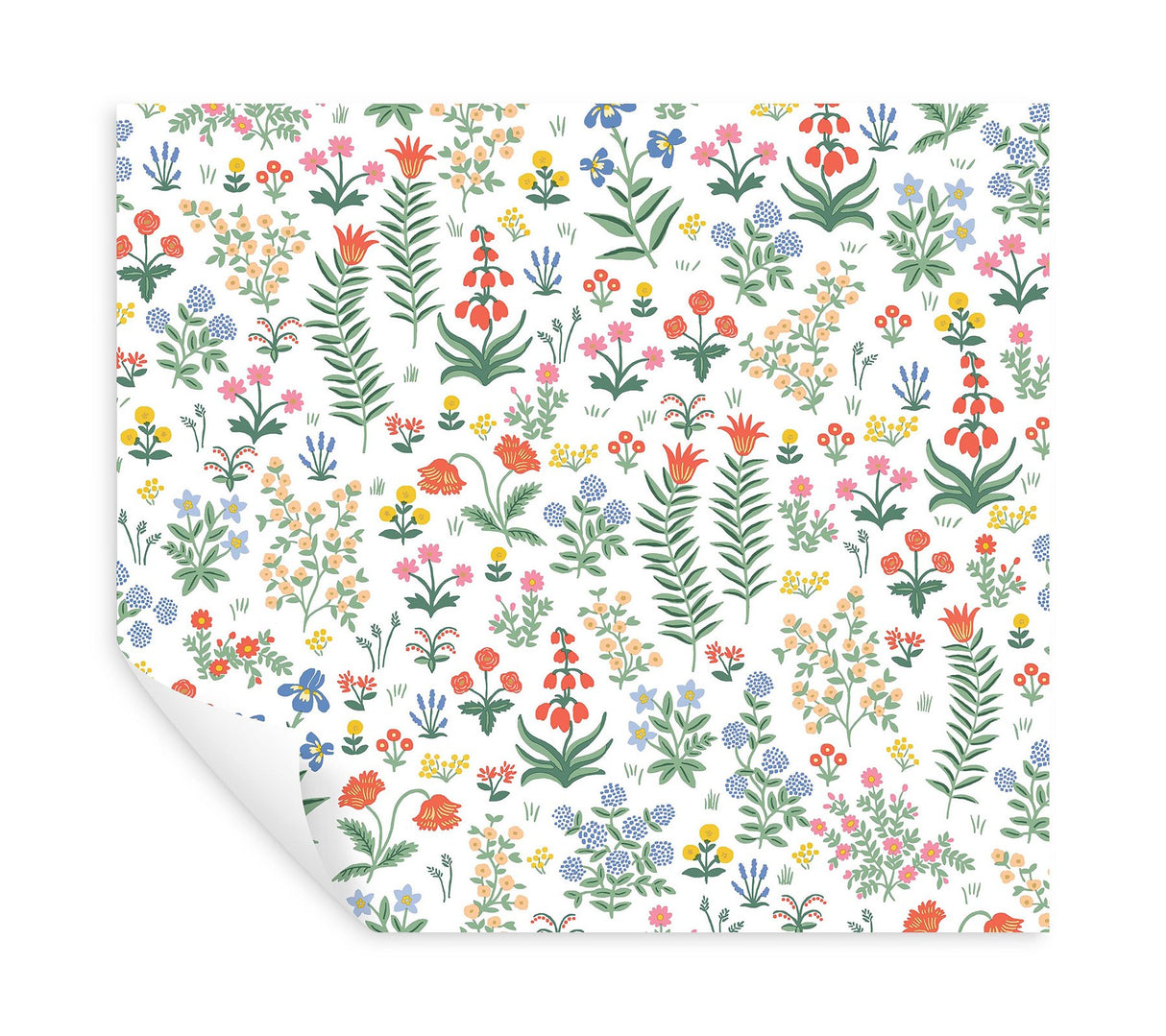 Menagerie Garden Rose Multicolor Peel & Stick Wallpaper with Whimsical Floral Pattern - York PSW1552RL