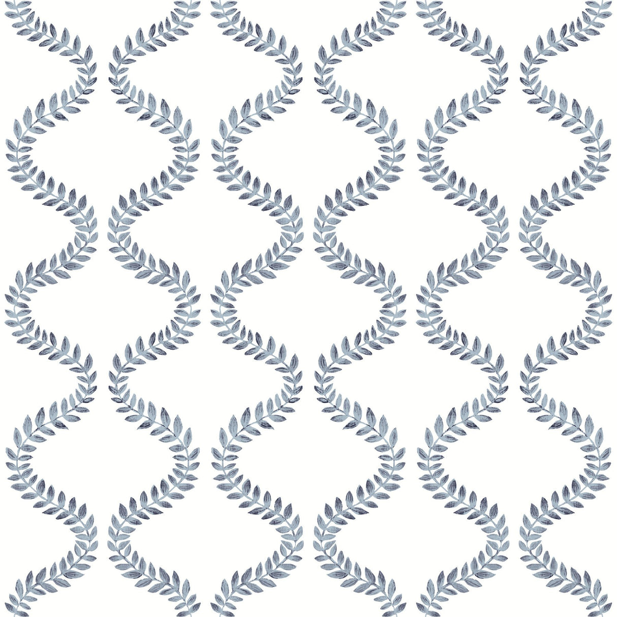 Florentine Blue Vine Trellis Peel & Stick Wallpaper with Botanical Ogee Pattern - York PSW1573RL