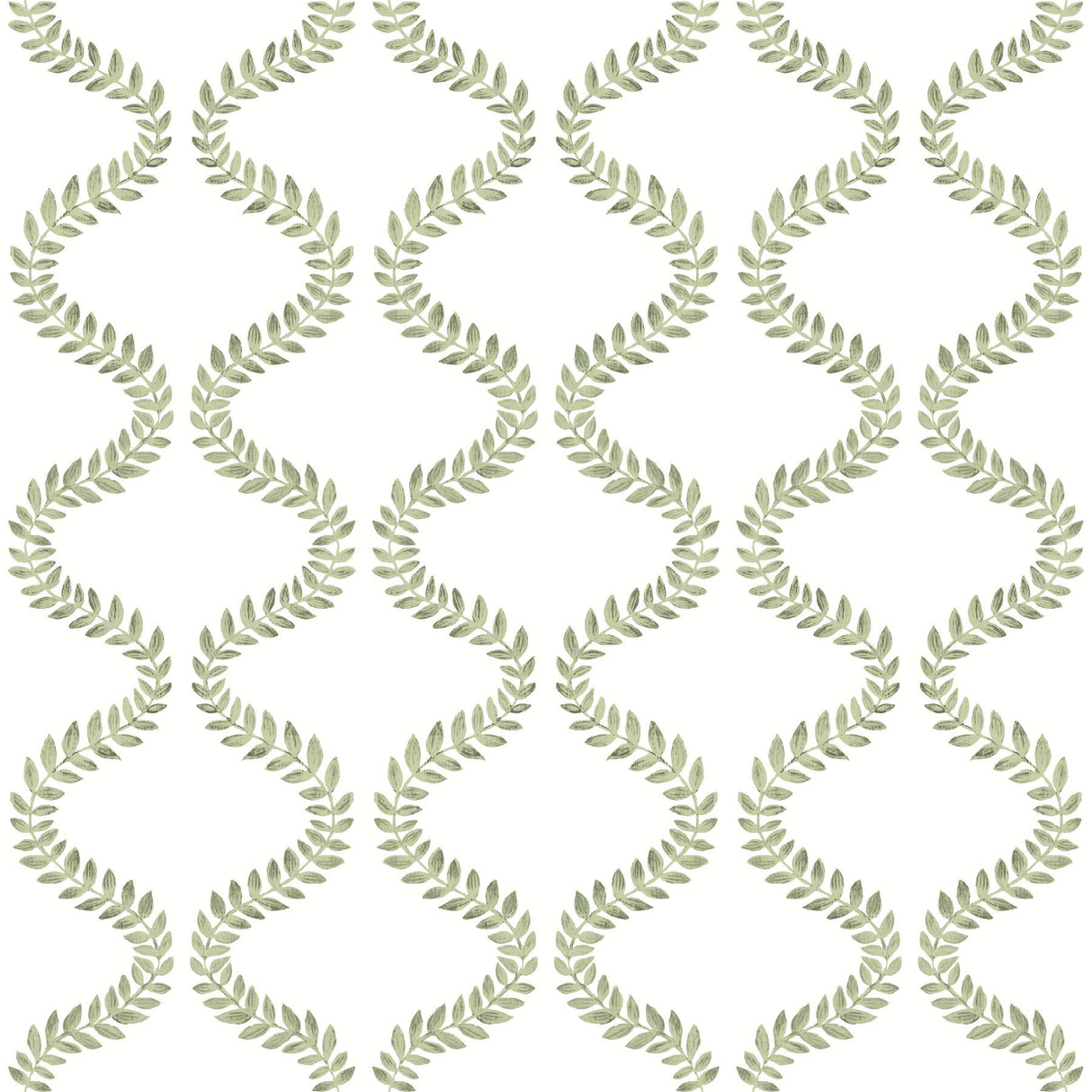 Florentine Green Vine Trellis Peel & Stick Wallpaper with Botanical Vine Ogee - York PSW1574RL