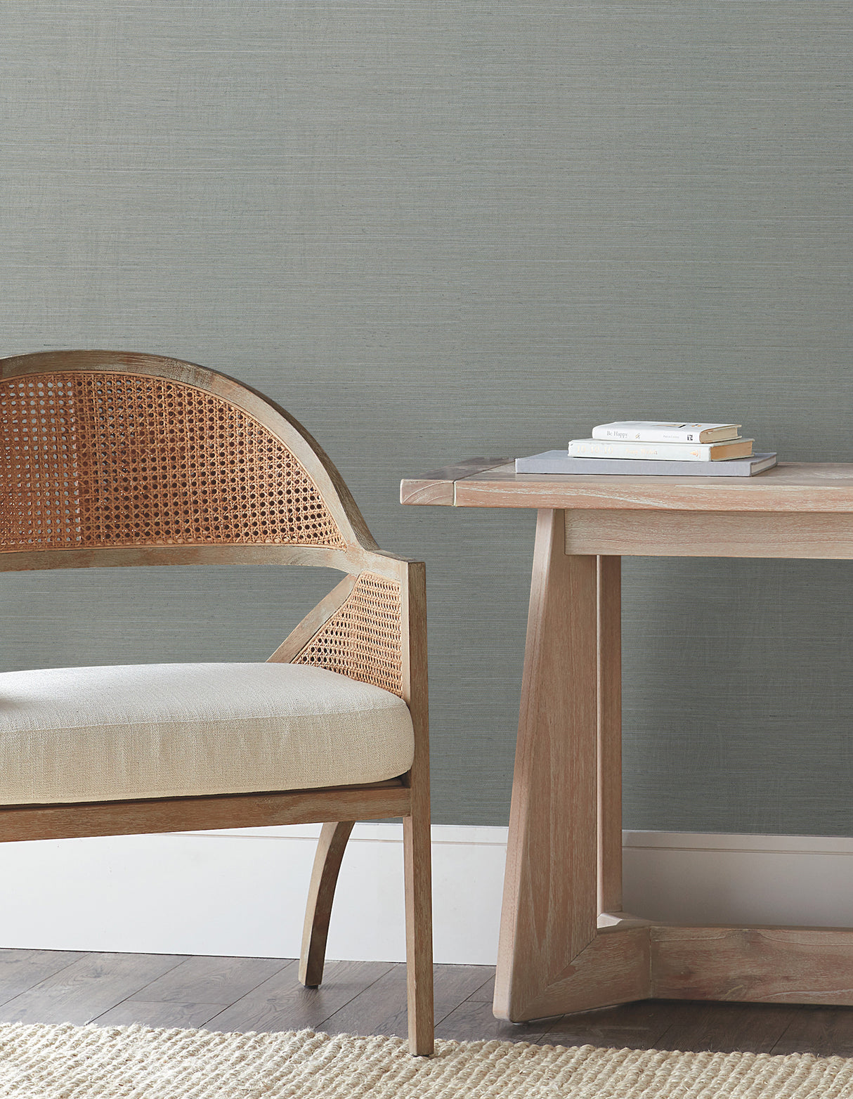 Natural Sisal Slate Peel and Stick Grasscloth Wallpaper, 36 in Wide x 18 ft Long, Covering About 54 Square Feet by York Wallcoverings - PSW1590RL