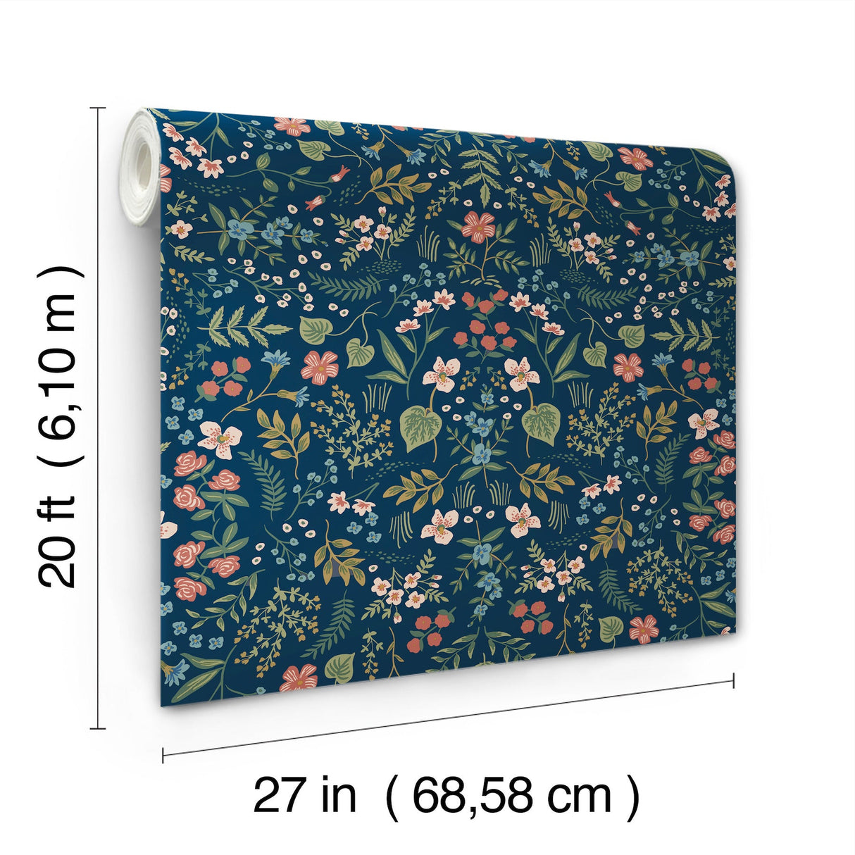 Wildwood Navy by Rifle Paper Co. Peel & Stick Wallpaper – York Wallcoverings PSW1622RL