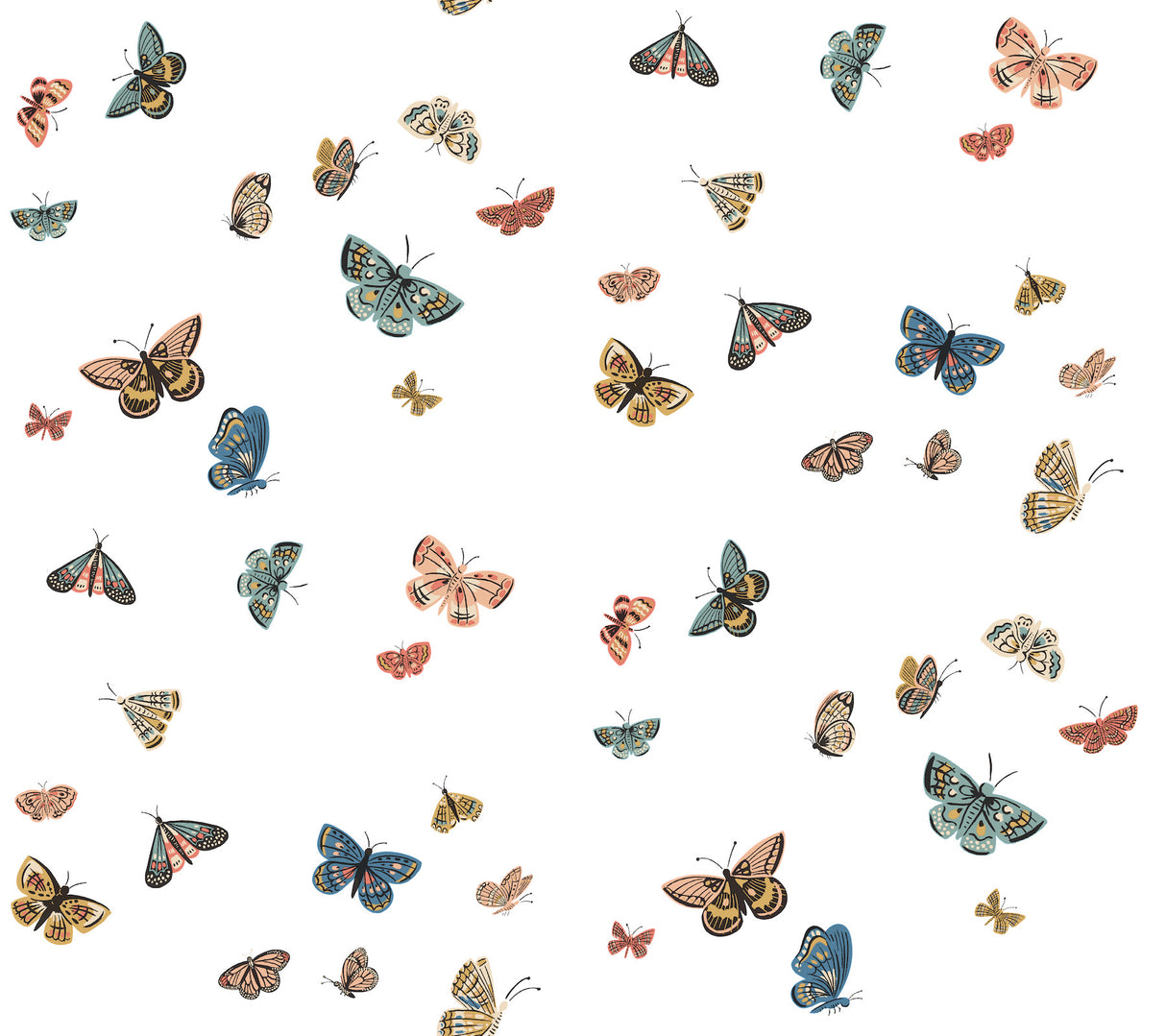 Butterfly House White Peel & Stick Wallpaper by Rifle Paper Co. PSW1632RL