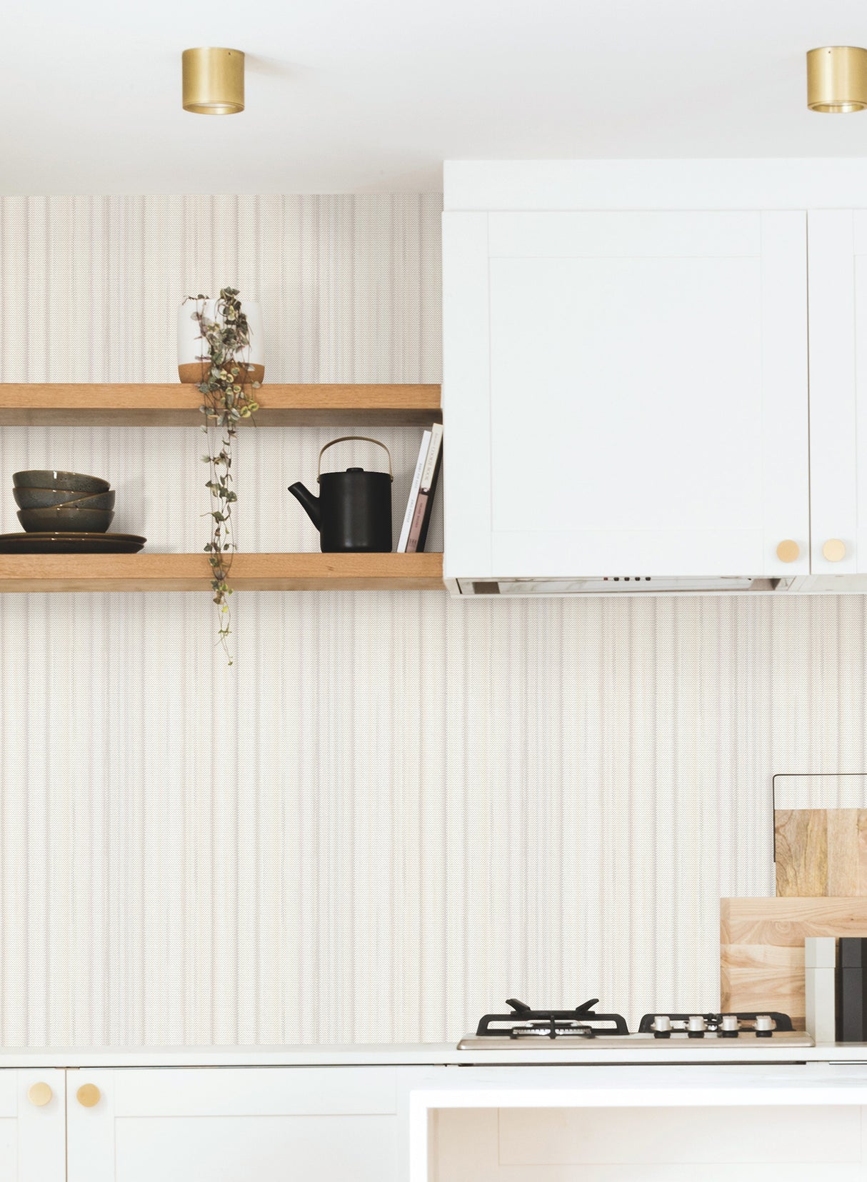 Striped Sunset Beige by York Wallcoverings Missoni Variegated Stripe Non Woven Peel and Stick Wallpaper - PSW1635RL