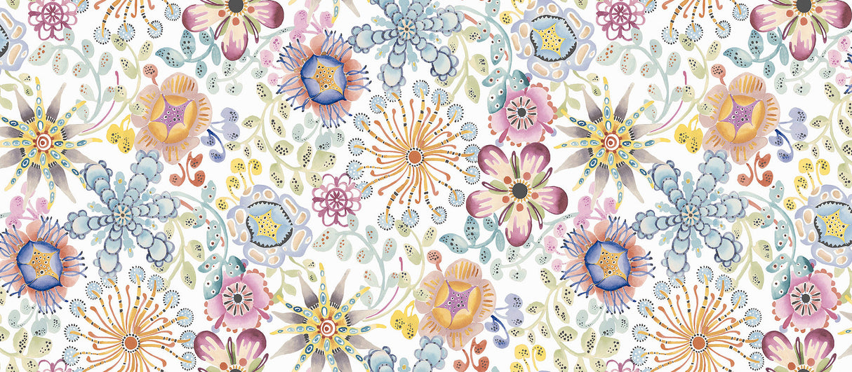 Magic Garden Multicolor Peel & Stick Wallpaper – York Wallcoverings PSW1636RL
